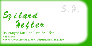 szilard hefler business card