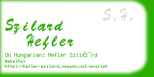 szilard hefler business card